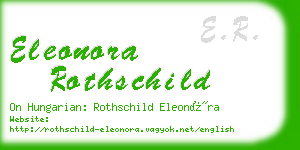 eleonora rothschild business card